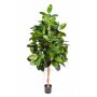 Albero di gomma artificiale DEVI, tronco naturale, verde, 140cm