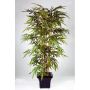 Albero di bambù artificiale TARIK, tronchi veri, verde, 120cm