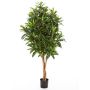 Croton goldfinger artificiale AVERY, tronchi naturali, verde, 125cm