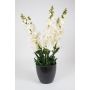Bocca di leone finta SABINA in vaso, bianco-rosa, 60cm, Ø8cm