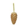 Pigne glitterate VINCENT, appendibili, oro, 18 cm