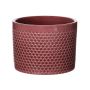 Fioriera in ceramica CINZIA, motivo a puntini, rosso merlot, 17,5cm, Ø19cm