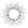 Corona artificiale di salice EZIO, innevata, bianca, Ø45cm