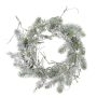 Corona artificiale di abete SILEAS con rami, innevata, bianco-verde, Ø60cm