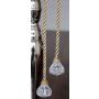 Palline acriliche per l'albero di Natale TAYLER con corda, oro, 40cm, Ø3cm