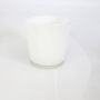 Vaso da piante in vetro ALENA, bianco, 19cm, Ø18,5cm