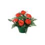 Composizione floreale artificiale di rosa centifolia, velo di sposa VLADIS, vaso decorativo, arancio-crema, 25cm, Ø23cm
