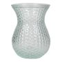 Vaso da fiori in vetro LAUMA con motivo, trasparente, 19 cm, Ø 14 cm