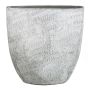 Coprivaso AGAPE, ceramica, ovale, con venature, grigio cemento, 51x17x57 cm