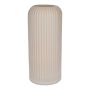 Vaso in vetro ALBURGIS con scanalature, crema opaco, 20 cm, Ø 8,7 cm