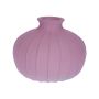 Vaso da fiori ALFHARD, vetro con scanalature, malva opaco, 8,5 cm, Ø 10,5 cm