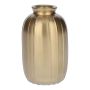 Bottiglia SILVINA in vetro, scanalata, oro metallizzato, 12 cm, Ø 7 cm