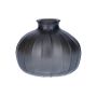 Vaso da fiori ALFHARD, vetro con scanalature, grigio metallizzato, 8,5 cm, Ø 10,5 cm