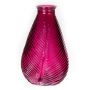 Bottiglia in vetro NELLOMIO con struttura a foglie, rosa-trasparente, 23 cm, Ø 14 cm