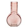 Vaso rotondo ORESTINO in vetro, rosa-trasparente, 14x7,5x22,5 cm