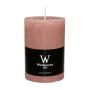 Candela a pilastro AURORA, legno di rosa, 10cm, Ø6,8cm, 42h - Made in Germany