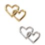 Decorazione in cera cuore doppio KLAEO, dorata, 2x2,5 cm