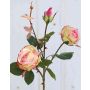 Rosa artificiale DELILAH, rosa-verde, 55cm, Ø6cm