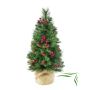 Abete finto BUKAREST, con pigne, sacco di iuta, decorato, 60cm, Ø35cm