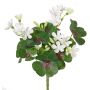 Trifoglio finta KARTIKA, con fiori su stelo, bianco, 20cm
