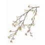 Ramo d'acero sintetico TABIO, con fiori, bianco-verde, 95cm