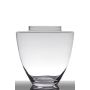 Elegante vaso di vetro LACEY, trasparente, 35cm, Ø35cm