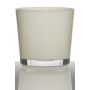 Vaso da piante in vetro ALENA, crema, 16cm, Ø17cm