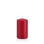Candela per lanterna MAEVA, a colonna, rosso scuro, 13cm, Ø7cm, 52h - Made in Germany
