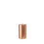 Candela a colonna festiva ROSELLA, rosa oro, 15cm, Ø8cm, 69h - Made in Germany
