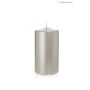 Candela a colonna festiva ROSELLA, argento, 13cm, Ø7cm, 52h - Made in Germany