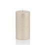 Candela festiva MATHILDA, argento, 12cm, Ø5,8cm, 45h - Made in Germany