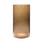 Vaso di vetro a cilindro SANYA EARTH, marrone-trasparente, 30 cm, Ø16 cm