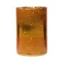 Vaso da fiori in vetro RIGOBERTO, centro dorato, arancione-marrone-trasparente, 15cm, Ø10cm