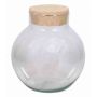 Vaso decorativo GASPAR con coperchio di sughero, trasparente, 27cm, Ø25cm