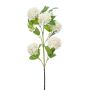 Ramo di palla di neve tessile FONTE, crema, 75cm