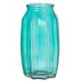 Vaso da tavolo piccolo in vetro AMORY, turchese-trasparente, 22 cm, Ø12 cm