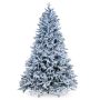 Abete di plastica ALASKA SPEED, innevato, blu LEDs, 230cm, Ø150cm