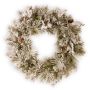 Corona di pino artificiale MINSK con pigne, cedro, innevato, Ø60cm