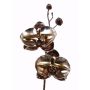 Ramo artificiale di orchidee phalaenopsis TAFFY, dorato-rame, 50cm, Ø9cm