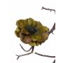 Anemone artificiale GORO su clip, verde oliva, Ø11cm