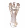 Figurina d'angelo PINTA, fiore che raggiunge, argento-rame, 30cm