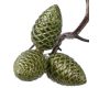 Pigne di abete verde ZENTA, decorazioni per l'albero di Natale, 3 pezzi, 11cm