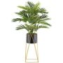 Palma artificiale Kentia WILSON in vaso di metallo, con supporto, 110 cm