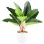 Pianta artificiale Strelitzia PLIMBER, vaso in melamina, verde, 35 cm