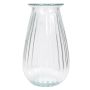 Vaso in vetro DORITA con scanalature, trasparente, 21 cm, Ø 13 cm