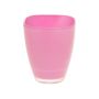Vaso di fiori YULE, vetro, rosa, 17x13,5x13,5cm