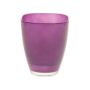 Vaso di fiori YULE, vetro, viola scuro, 17x13,5x13,5cm