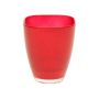 Vaso di fiori YULE, vetro, rosso, 17x13,5x13,5cm,