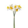 Mazzo di fiori artificiali narcisi BROZIN, bianco-giallo, 40 cm