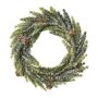 Ghirlanda decorativa abete rosso HOBRA, pigne, innevata, verde, Ø 25 cm